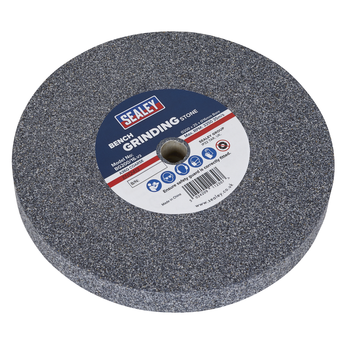 200 x 25mm Grinding Stone 16mm Bore - A36Q Coarse BG200/16
