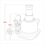 Low Profile Telescopic Bottle Jack 10 Tonne BJ10LE