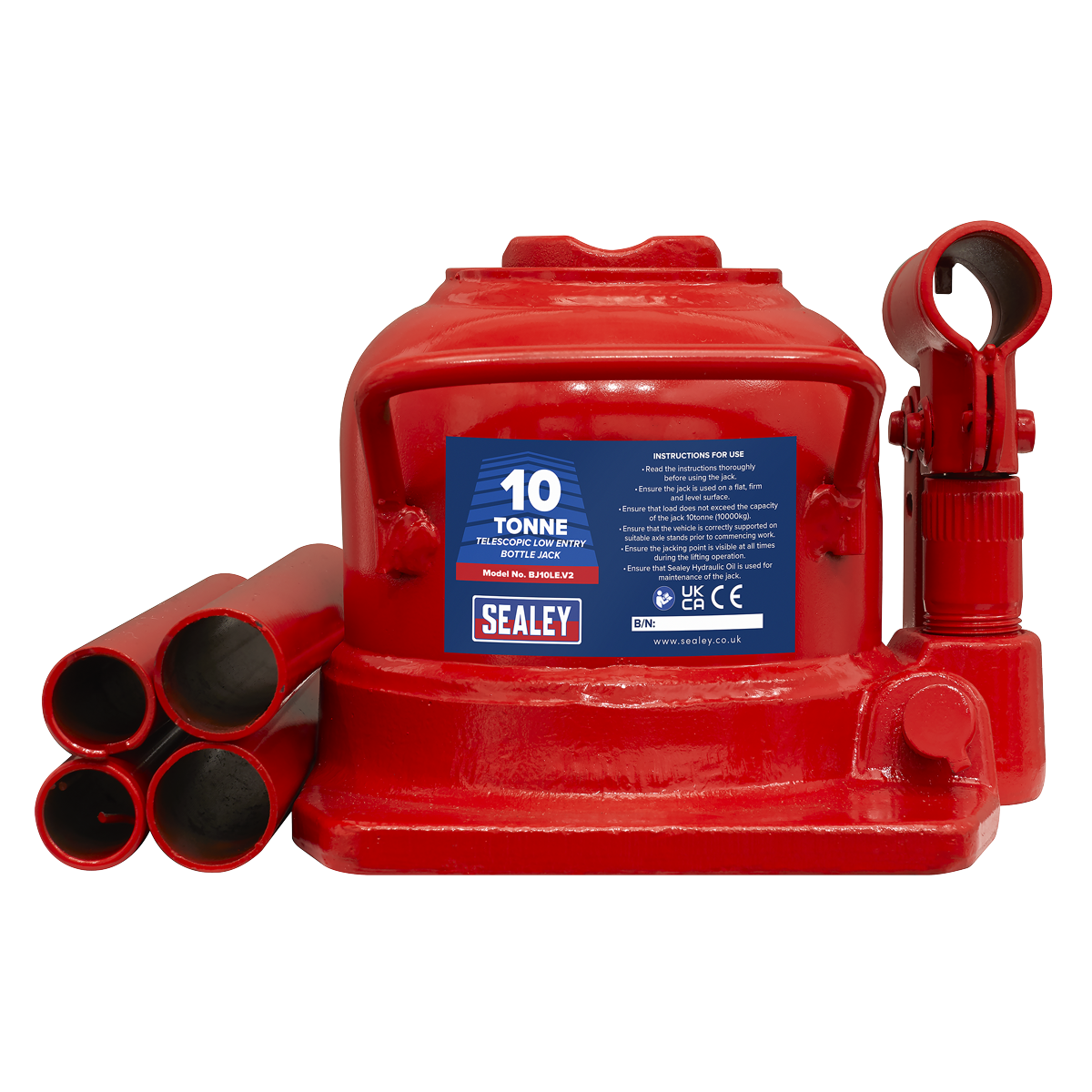 Low Profile Telescopic Bottle Jack 10 Tonne BJ10LE