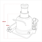 Low Profile Telescopic Bottle Jack 20 Tonne BJ20LE