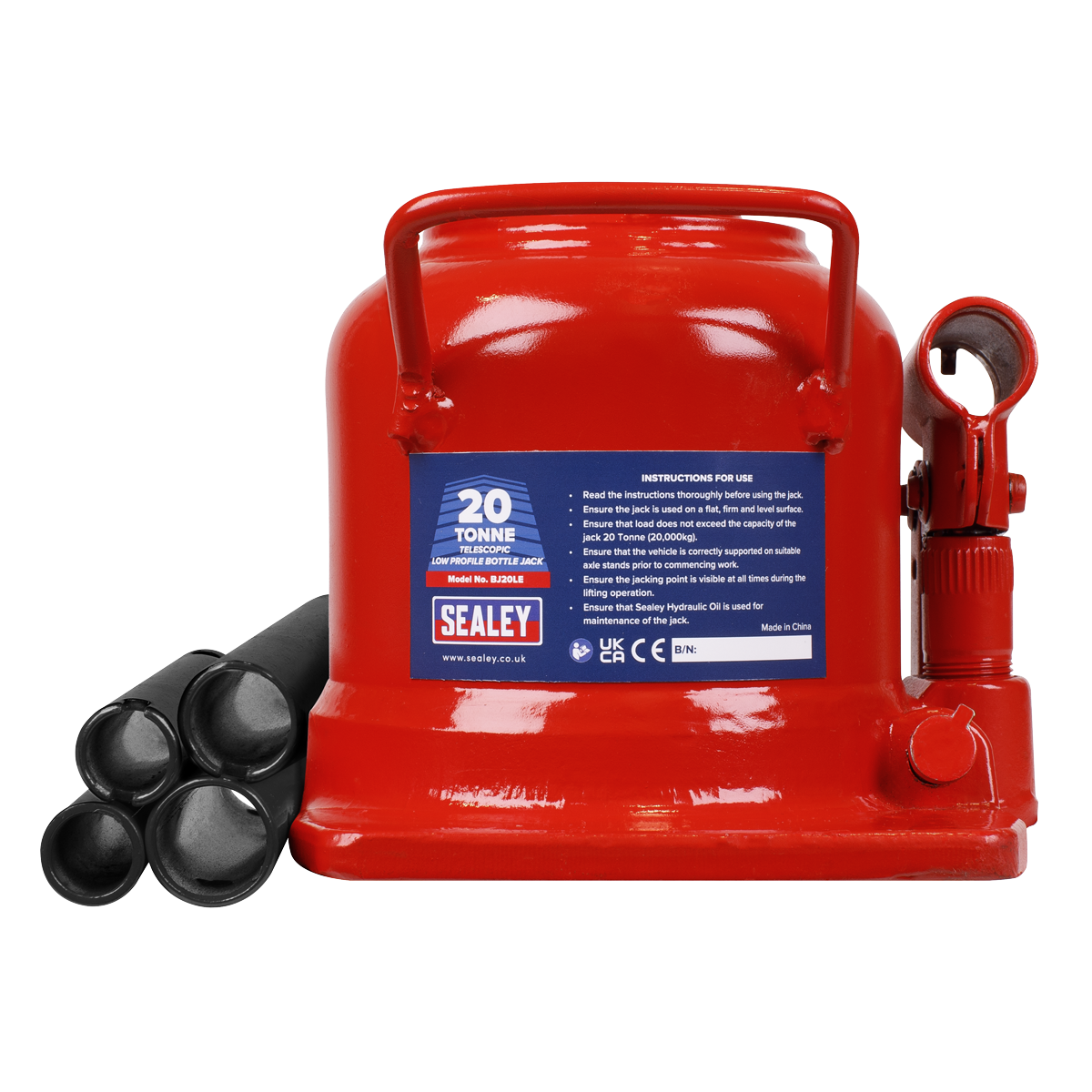 Low Profile Telescopic Bottle Jack 20 Tonne BJ20LE