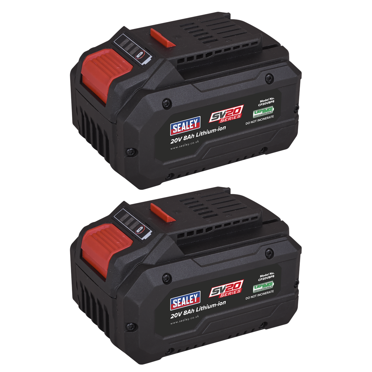 SV20 Series Power Tool Battery 20V 8Ah - Pack of 2 BK08