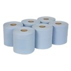 2-Ply Embossed Blue Paper Roll 150m - Pack of 6 BLU150