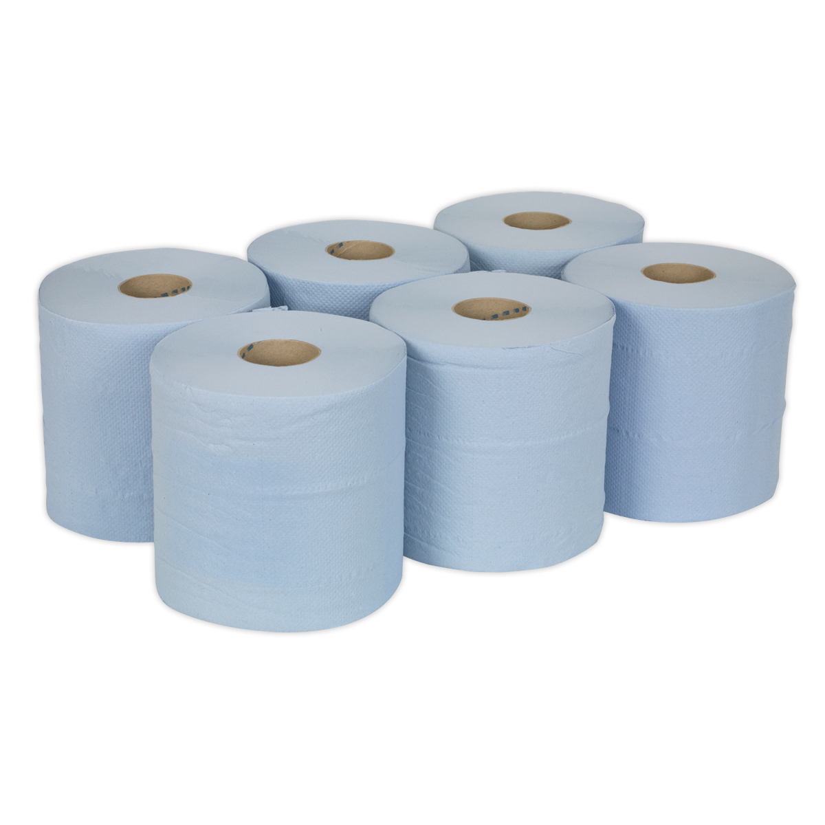 2-Ply Embossed Blue Paper Roll 150m - Pack of 6 BLU150