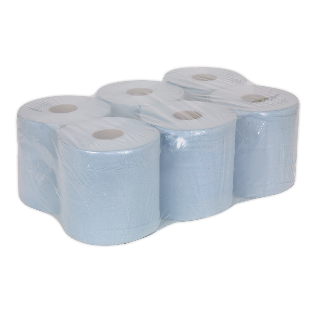2-Ply Embossed Blue Paper Roll 150m - Pack of 6 BLU150