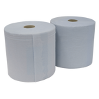 2-Ply Blue Wiper Roll 400m x 260mm - Pack of 2 BLU400