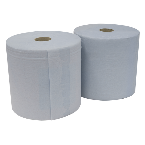 2-Ply Blue Wiper Roll 400m x 260mm - Pack of 2 BLU400