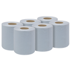 2-Ply Embossed Blue Paper Roll 60m - Pack of 6 BLU60