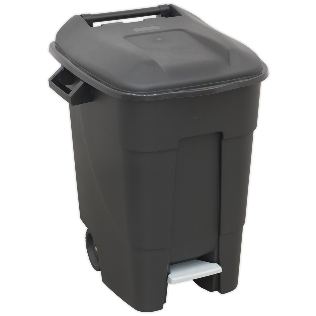 Refuse/Wheelie Bin with Foot Pedal 100L - Black BM100P