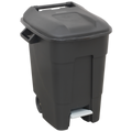 Refuse/Wheelie Bin with Foot Pedal 100L - Black BM100P