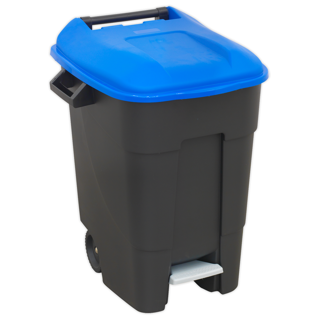 Refuse/Wheelie Bin with Foot Pedal 100L - Blue BM100PB