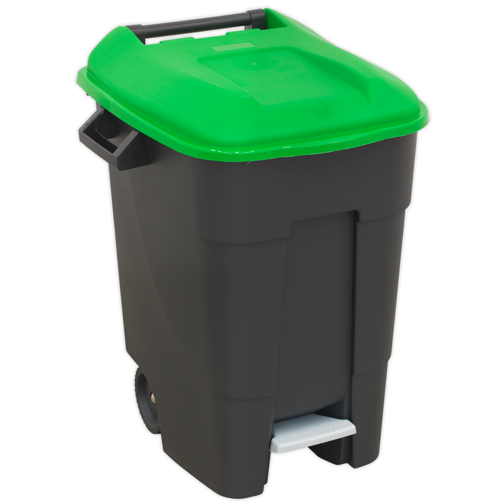 Refuse/Wheelie Bin with Foot Pedal 100L - Green BM100PG