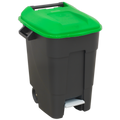 Refuse/Wheelie Bin with Foot Pedal 100L - Green BM100PG
