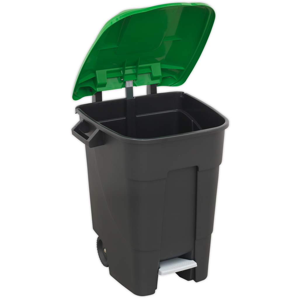 Refuse/Wheelie Bin with Foot Pedal 100L - Green BM100PG