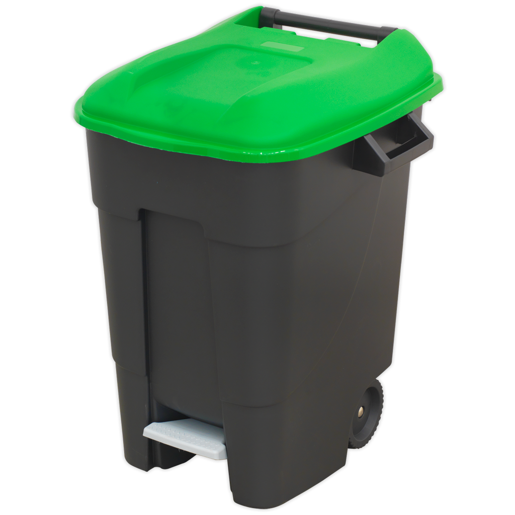 Refuse/Wheelie Bin with Foot Pedal 100L - Green BM100PG