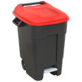 Refuse/Wheelie Bin with Foot Pedal 100L - Red BM100PR