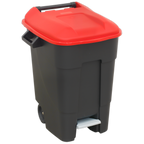Refuse/Wheelie Bin with Foot Pedal 100L - Red BM100PR