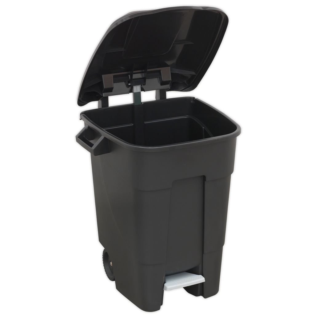 Refuse/Wheelie Bin with Foot Pedal 100L - Black BM100P
