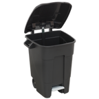 Refuse/Wheelie Bin with Foot Pedal 100L - Black BM100P