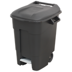 Refuse/Wheelie Bin with Foot Pedal 100L - Black BM100P