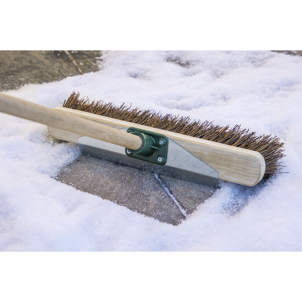 Heavy-Duty Stiff/Hard Bristle Broom with Scraper 16"(405mm) BM16SC