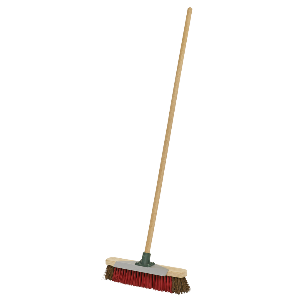Heavy-Duty Stiff/Hard Bristle Broom with Scraper 16"(405mm) BM16SC