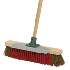 Heavy-Duty Stiff/Hard Bristle Broom with Scraper 16"(405mm) BM16SC