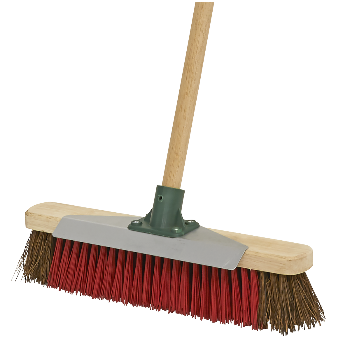 Heavy-Duty Stiff/Hard Bristle Broom with Scraper 16"(405mm) BM16SC