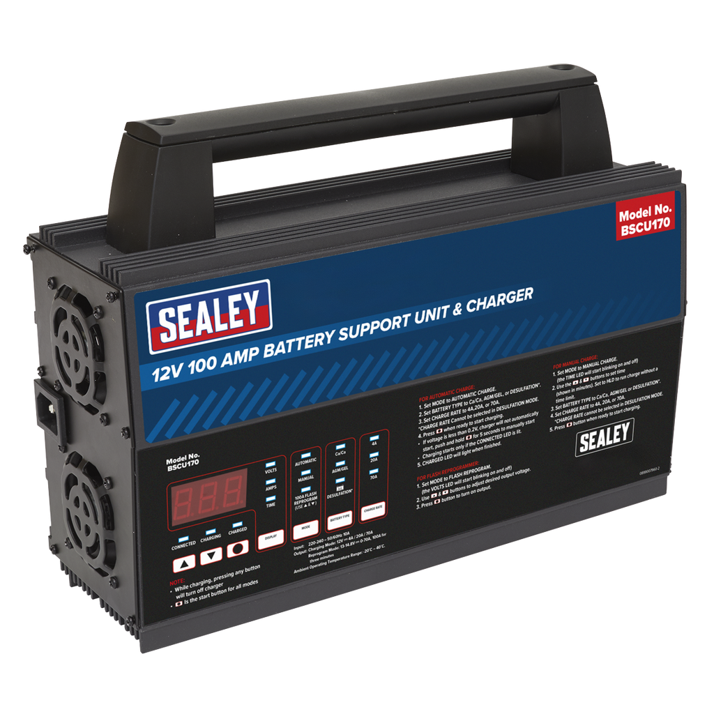 12V Battery Support Unit & Charger 100A BSCU170