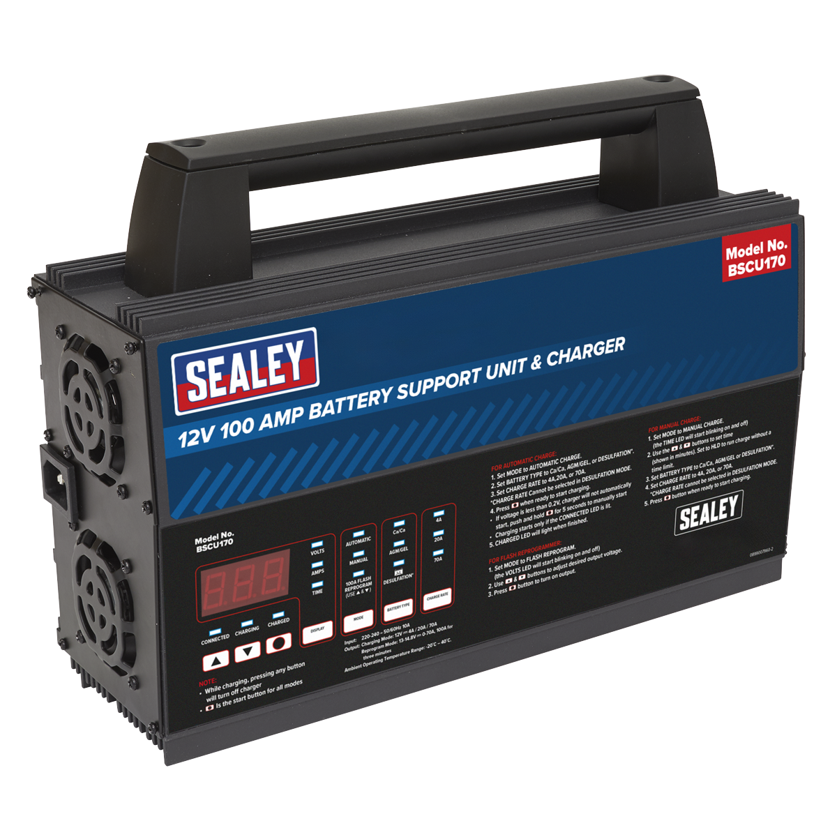12V Battery Support Unit & Charger 100A BSCU170