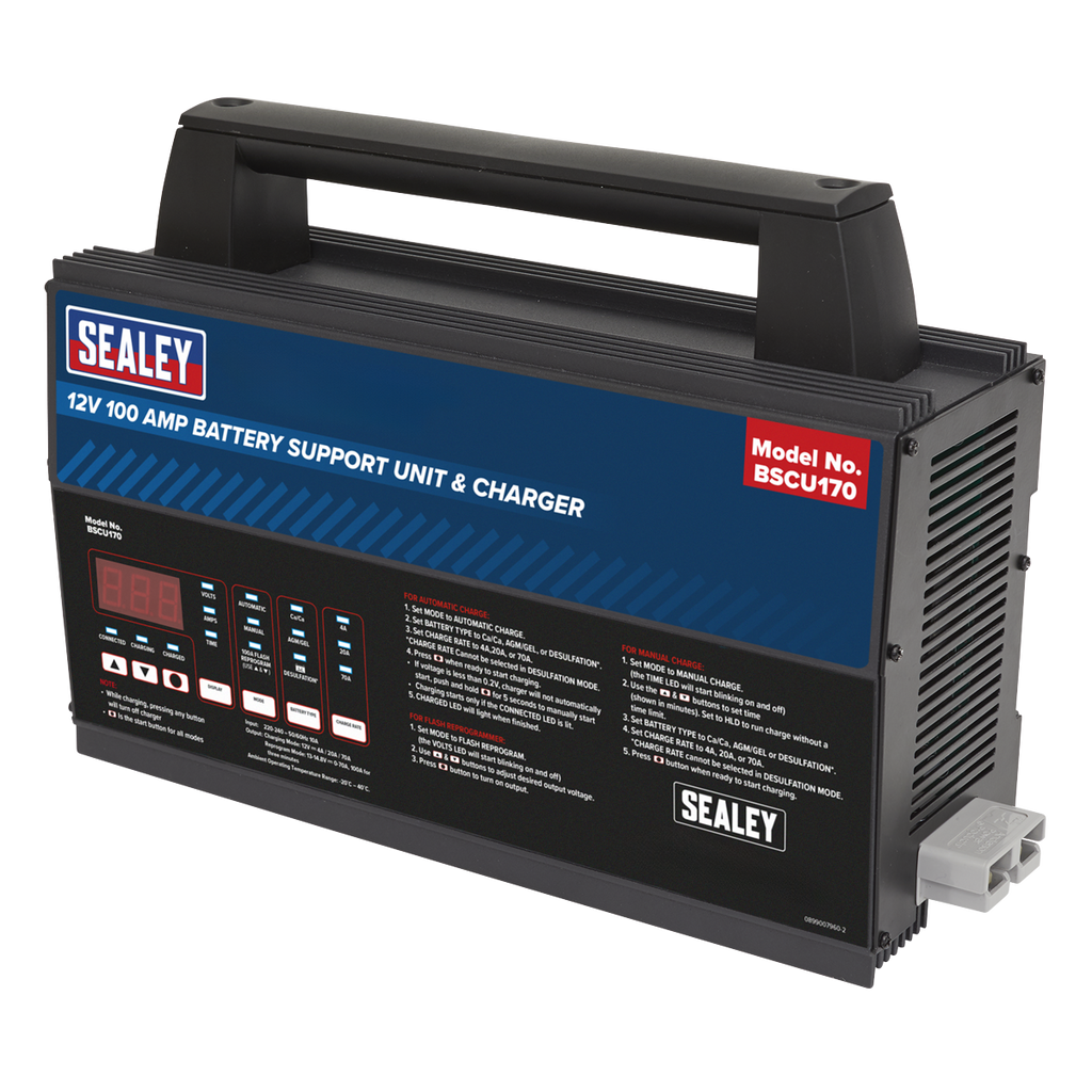 12V Battery Support Unit & Charger 100A BSCU170
