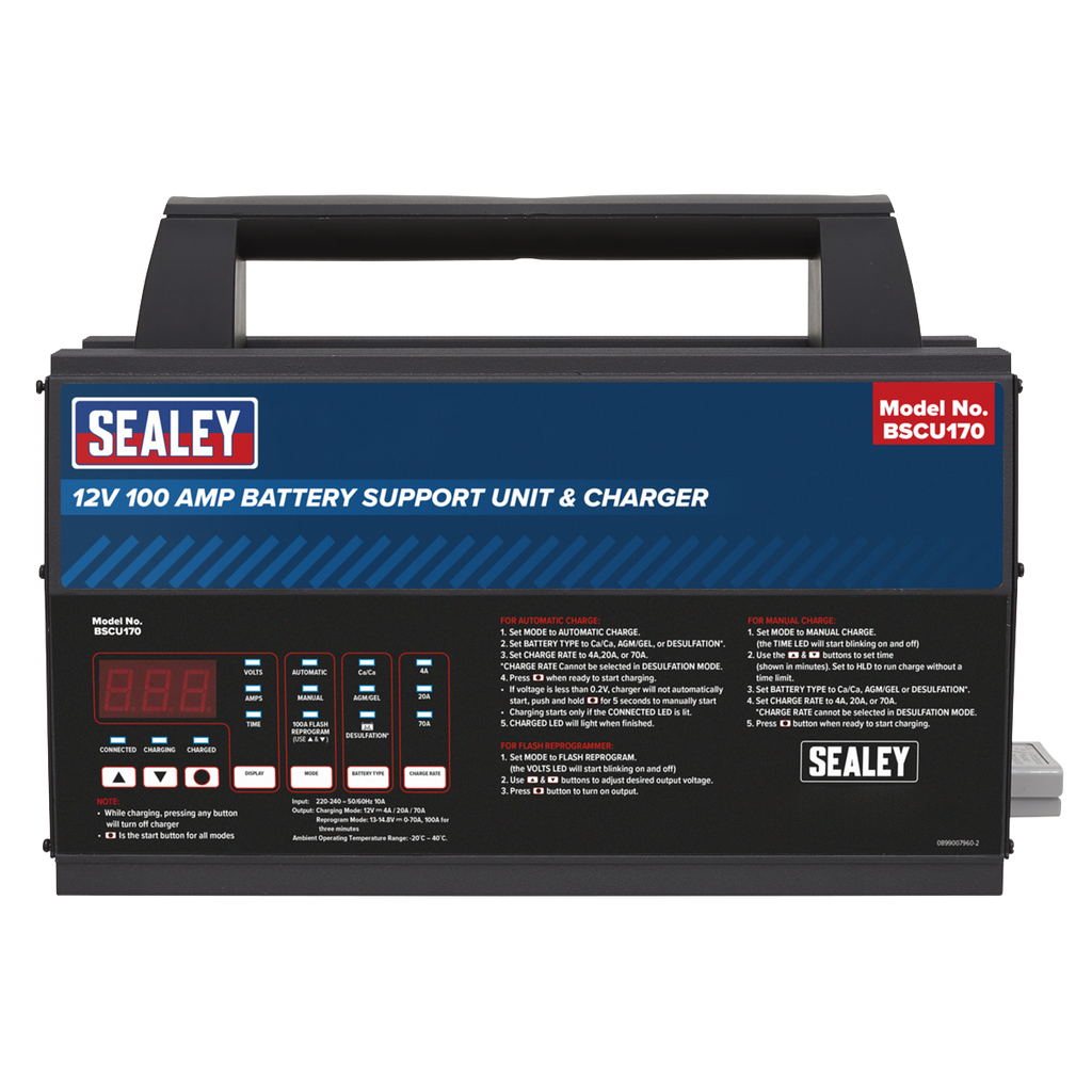 12V Battery Support Unit & Charger 100A BSCU170