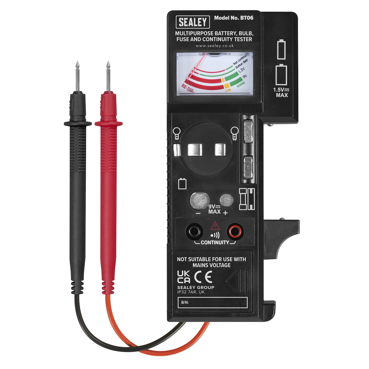 Multipurpose Battery, Bulb, Fuse & Continuity Tester BT06