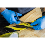 Non-Adhesive Hazard Warning Barrier Tape 80mm x 100m - Black/Yellow BTBY