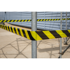 Non-Adhesive Hazard Warning Barrier Tape 80mm x 100m - Black/Yellow BTBY