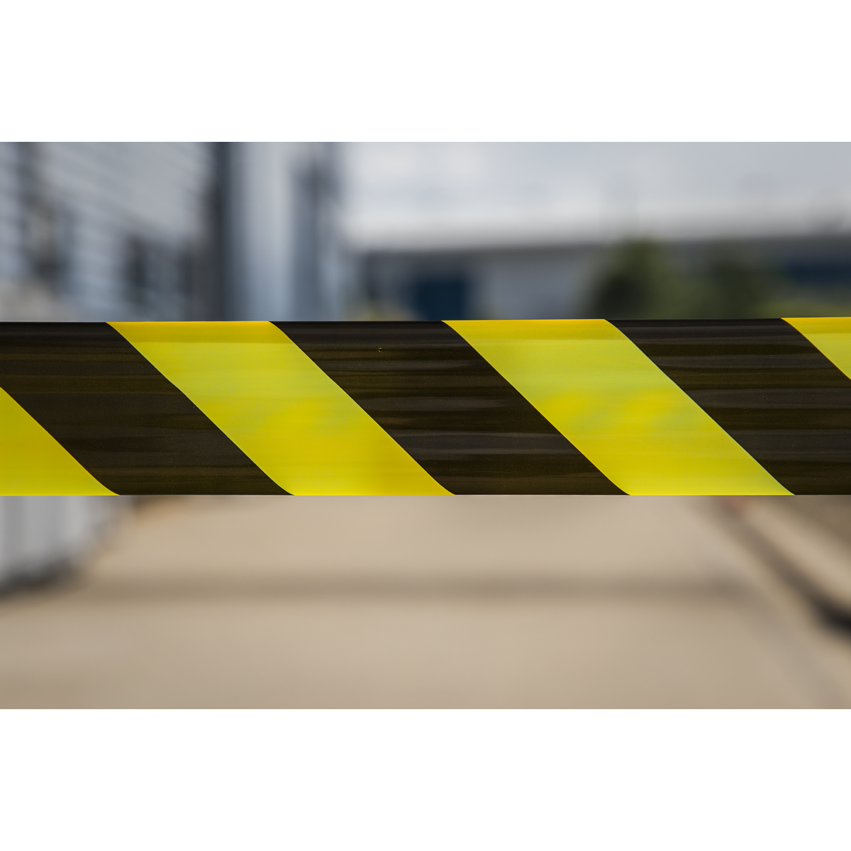 Non-Adhesive Hazard Warning Barrier Tape 80mm x 100m - Black/Yellow BTBY