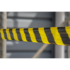 Non-Adhesive Hazard Warning Barrier Tape 80mm x 100m - Black/Yellow BTBY