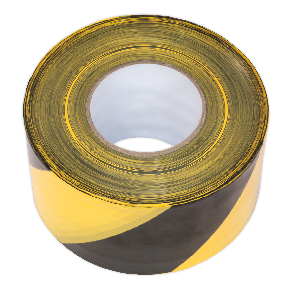 Non-Adhesive Hazard Warning Barrier Tape 80mm x 100m - Black/Yellow BTBY
