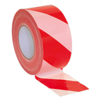 Non-Adhesive Hazard Warning Barrier Tape 80mm x 100m - Red/White BTRW