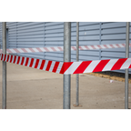 Non-Adhesive Hazard Warning Barrier Tape 80mm x 100m - Red/White BTRW