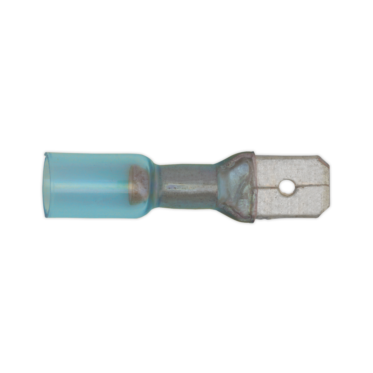 Heat Shrink Push-On Male Terminal 6.3mm, Blue - Pack of 25 BTSPM25