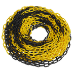 Plastic Chain 25m x 6mm - Black/Yellow BYC25M