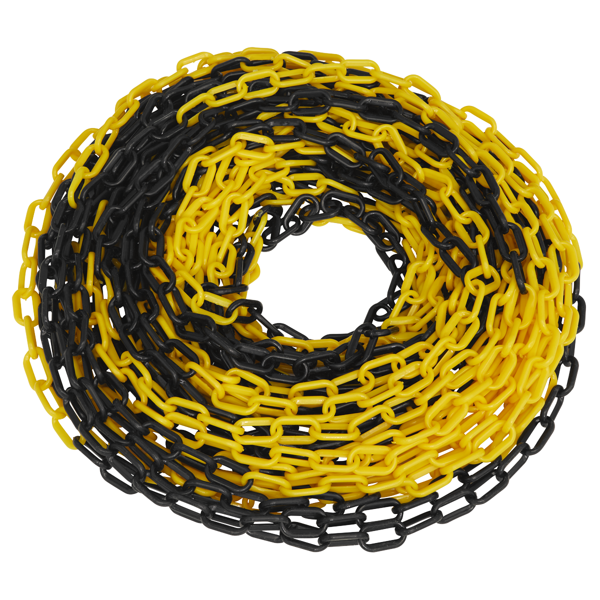 Plastic Chain 25m x 6mm - Black/Yellow BYC25M