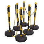 Post & Chain Kit 25m - Black/Yellow BYSBKIT
