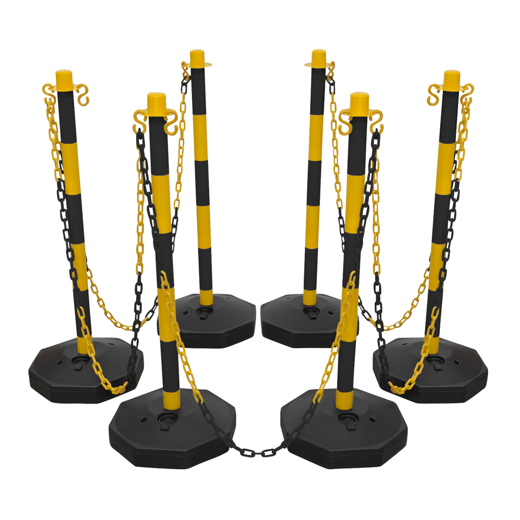 Post & Chain Kit 25m - Black/Yellow BYSBKIT