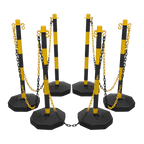 Post & Chain Kit 25m - Black/Yellow BYSBKIT