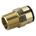 John Guest® Brass Straight Adaptor 15mm x 1/2"BSPT CAS15BSA