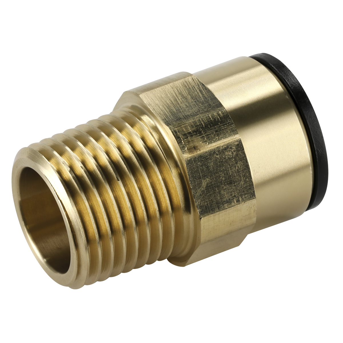 John Guest® Brass Straight Adaptor 15mm x 1/2"BSPT CAS15BSA
