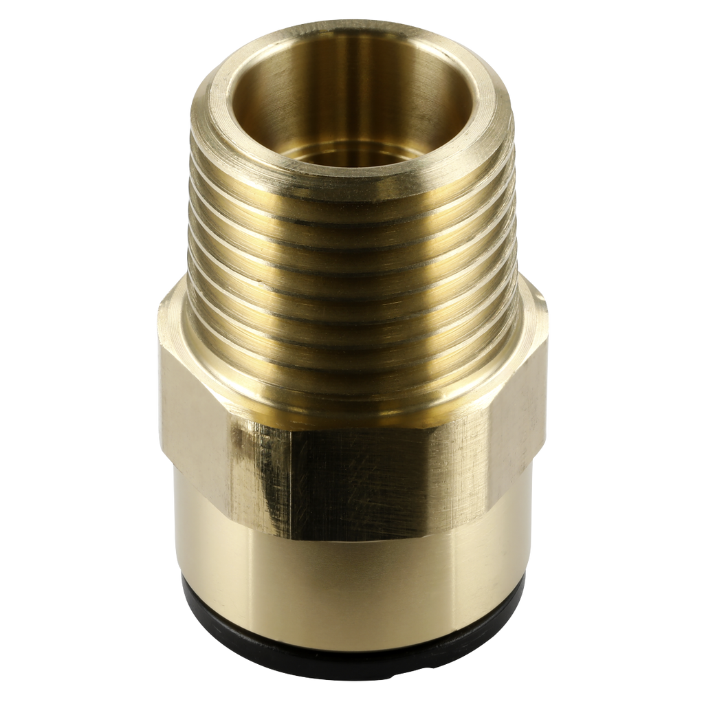 John Guest® Brass Straight Adaptor 15mm x 1/2"BSPT CAS15BSA
