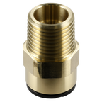 John Guest® Brass Straight Adaptor 15mm x 1/2"BSPT CAS15BSA